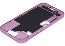 Chasis medio rosa para iPhone 16 (A3081) con botones de encendido y volumen, repuesto Aftermarket Plus.