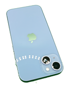 iPhone 14 seminuevo azul, 128GB, libre de fábrica, como nuevo, con 82% salud de batería, certificado.
