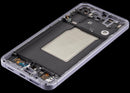 Pantalla OLED con marco refurbished lila para Samsung Galaxy A57 5G, repuesto para reparación de display.