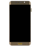 Pantalla LCD dorada brillante con marco para Samsung Galaxy S6 Edge Plus SM-G928V, pieza de reparación.
