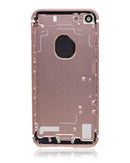 Tapa trasera color oro rosa para iPhone 7 (modelos A1660, A1778, A1779, A1780) con piezas pequeñas, sin logo. Ideal para reparación.