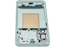 Pantalla OLED verde menta con marco para Samsung Galaxy S25 Plus 5G, repuesto para reparación de display.