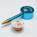 Hilo 0.2 mm recubierto  y su base de metal xili azul