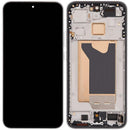 Pantalla OLED refurbished Xiaomi 15T gris con marco, lista para reparación de display y cambio de frente.