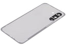 Tapa trasera de repuesto blanca para Samsung Galaxy A36 5G (SM-A366E) con lente de cámara integrada.