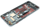 Pantalla OLED refurbished negra con marco para Honor Magic 6 Pro, repuesto para reparación display.