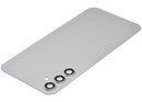 Tapa trasera plateada para Samsung Galaxy A34 5G, sin logo, con lente de cámara, repuesto de reparación.