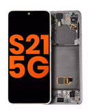 Encuentra la pantalla OLED con marco usada para Samsung Galaxy S21 Phantom White en Quetzaltenango.
