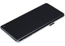 Pantalla OLED verde Prism con marco para Samsung Galaxy S10, repuesto de alta calidad para reparación de pantalla rota.