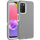 Estuche resistente Galaxy A03S (Gris oscuro y Blanco)
