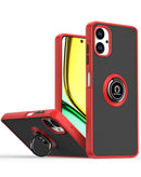 Protege tu Samsung Galaxy A06 con estilo con esta funda trasera roja Hard PC / Soft TPU con borde colorido y I-ring en Quetzaltenango.