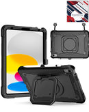 Funda protectora integral SlowBack para iPad Pro 11, con soporte cuadrado, color negro, vista frontal.