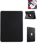 Funda inteligente negra para iPad Air/Pro 11 con soporte giratorio 360, ideal para múltiples ángulos de visión.