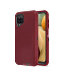 Funda heavy duty Galaxy A12 (MAROON & BLACK)