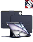 Encuentra en Xela Quetzaltenango una funda protectora magnética multilayer con porta lápiz para iPad Air 13 2024 / Pro 12.9 (3rd / 4th / 5th / 6th) de color azul oscuro.