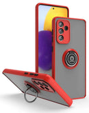Funda roja para Samsung Galaxy A13 5G, PC duro y TPU suave con borde colorido, soporte I-ring.