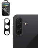 Tapa trasera de cristal templado negro para Samsung Galaxy A15 (A155/A156), ideal para reparación.