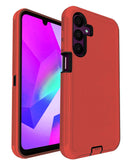 Protege tu Samsung Galaxy A17 con esta funda heavy duty en color rojo y negro disponible en Xela Quetzaltenango.