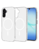 Case magnético transparente antigolpes SlowBack para Samsung Galaxy A17 / A26 5G, mostrando esquinas reforzadas y diseño cristalino.