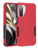 Funda Galaxy A17 de doble capa a prueba de golpes resistente (ROJO)