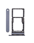 Bandeja dual SIM gris para Samsung Galaxy A73 5G, repuesto original para reparación de celulares.