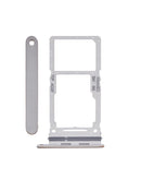 Bandeja dual SIM blanca para Samsung Galaxy A73 5G (A736 / 2022), repuesto original.