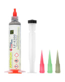 Pasta de soldar Amtech LF-4300 Sn42/Bi58 T4, bote de 35g, para soldadura de componentes electrónicos.