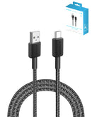Puerto de carga Anker 322 USB A-C braided (3ft) (15W) (BLANCO)