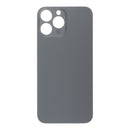Tapa trasera negra para iPhone 13 Pro Max 6.7" con adhesivo, agujero grande sin logo OEM.