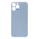 Tapa trasera azul brillante para iPhone 13 Pro Max 6.7" con adhesivo, orificio grande, sin logo OEM.