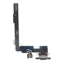Puerto de carga Flex Cable OEM para iPhone 16 Pro Max Black Titanium, sin logo, conector de carga.