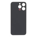 Tapa trasera de titanio negro para iPhone 15 Pro Max, con adhesivo, orificio pequeño y sin logo OEM.