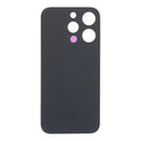Tapa trasera de repuesto para iPhone 15 Pro (A2848) en titanio azul, sin logo, con orificio pequeño y adhesivo OEM.