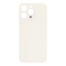 Tapa trasera OEM titanio blanco para iPhone 15 Pro Max, orificio pequeño sin logo, con adhesivo.