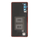 Tapa trasera OEM negra para Huawei P30 con adhesivo, lente de cámara trasera y bisel.