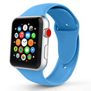 Banda de silicona azul para iWatch disponible en Xela Quetzaltenango.