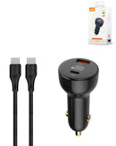 Encuentra en Quetzaltenango el cargador de auto dual USB A+C LDNIO C101 con cable USB C-C de 100W.
