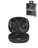 Auriculares estéreo inalámbricos negros ELEVATE, diseño abierto, con almohadillas suaves.