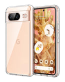 Funda híbrida transparente SlowBack para Google Pixel 8 con tecnología Air Cushion, protección duradera.