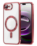 Consigue la funda transparente con carga inalámbrica y brillo en color rojo en Xela Quetzaltenango.
