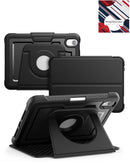 Protege tu iPad 10 2022 / iPad 11 (A16) con esta funda magnética de cuero Negro con soporte giratorio y portabolígrafos en Quetzaltenango.