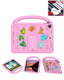Funda rosa a prueba de golpes con asa y charms decorativos para iPad 10.2 (7ma, 8va, 9na generación).