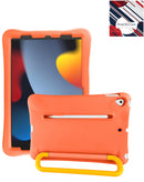 Funda anti-choque naranja para iPad 10.2 con soporte giratorio y manija, ideal para tablet infantil SlowBack.