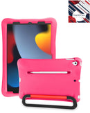 Funda infantil antimpacto para tablet con soporte de manija giratoria (iPad 10.2 (7th / 8th / 9th) / Air 3 / Pro 10.5) (HOT PINK)
