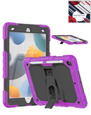 Funda robusta morada SlowBack para iPad 10.2 con soporte integrado, antichoque, para máxima protección.