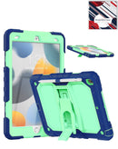 Funda heavy duty antichoque azul marino y verde con soporte para iPad 10.2, Air 3 o Pro 10.5.