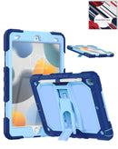Funda a prueba de golpes azul marino y claro con soporte para iPad 10.2, Air 3 o Pro 10.5.