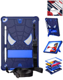 Funda resistente SpiderGrip azul marino para iPad 10.2, Air 3 o Pro 10.5, protección robusta para tablet.