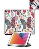 Funda BUTTERFLY azul para iPad 10.2 con soporte giratorio 360, protectora y funcional.