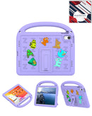 Funda SlowBack morada antichoque con asa y dijes para iPad 10 2022 / iPad 11.